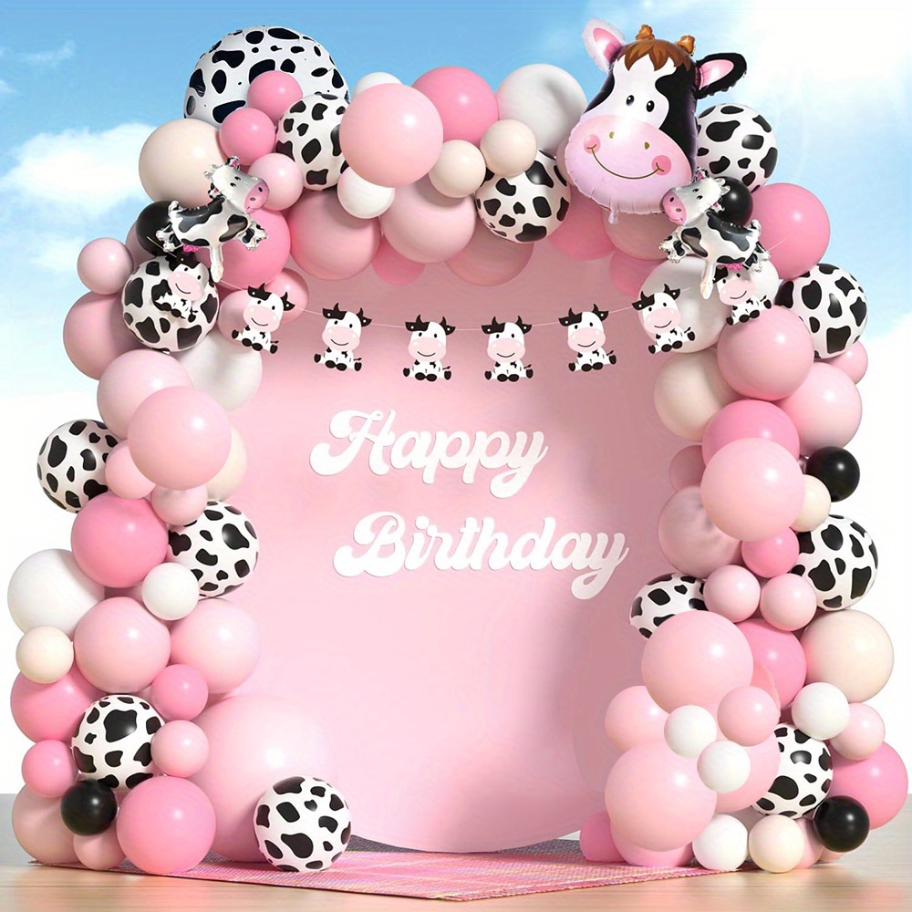 Balloon Arch Kit - 132PCS Cow Balloon Wreath Arch Kit