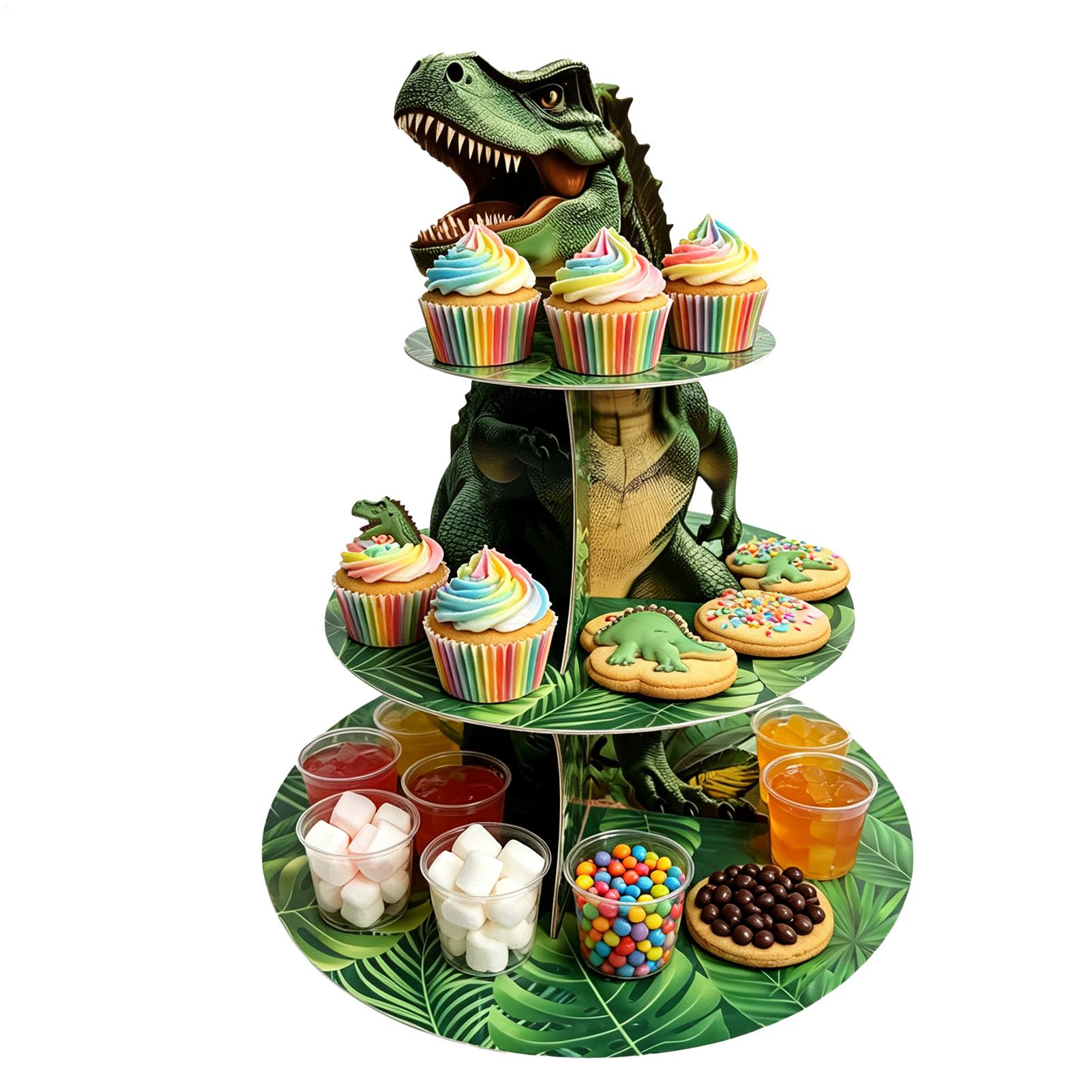 Cupcake Stand 3 Tiers Dinosaur - огляд і ціна Cupcake Stand Tier