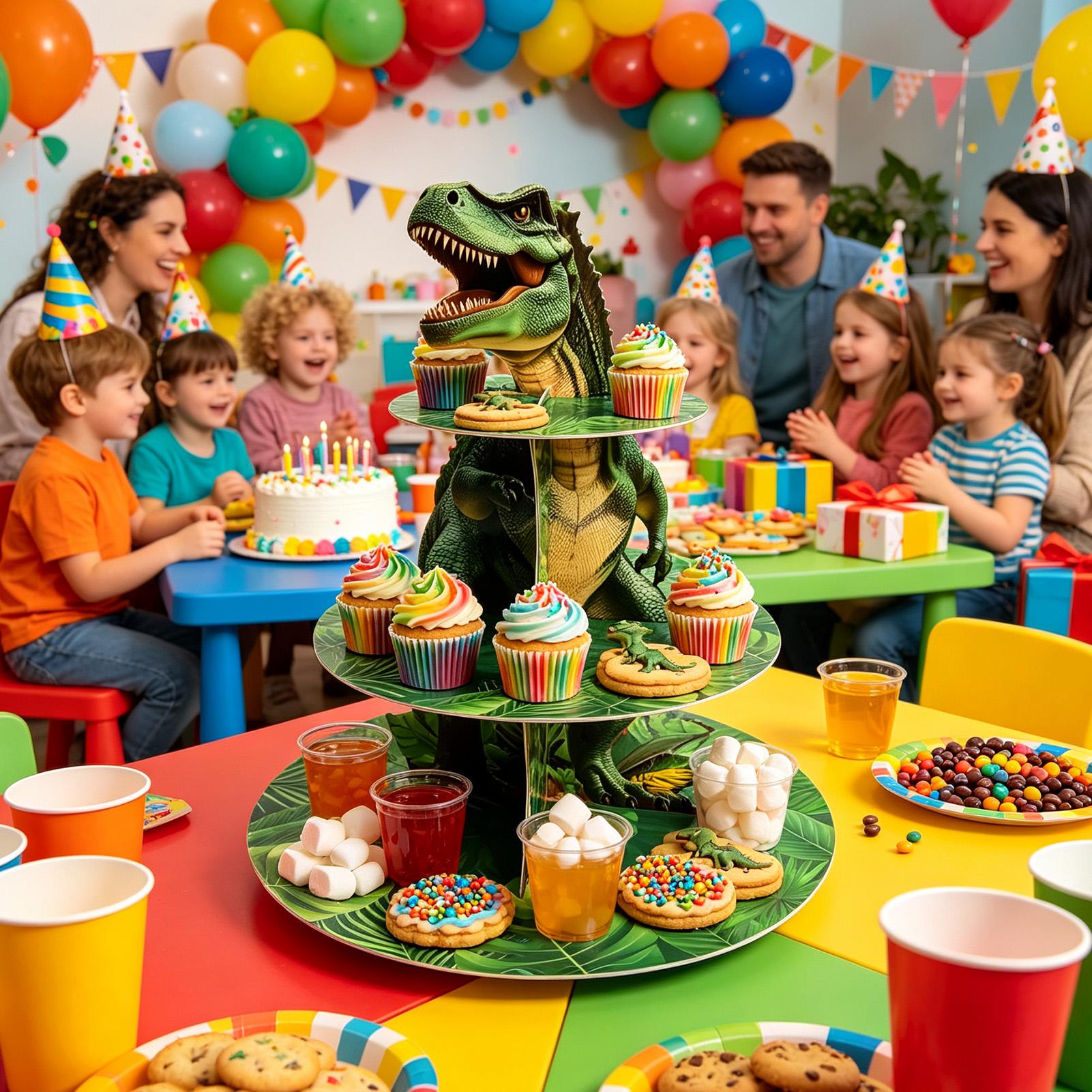 Cupcake Stand 3 Tiers Dinosaur - огляд і ціна Cupcake Stand Tier