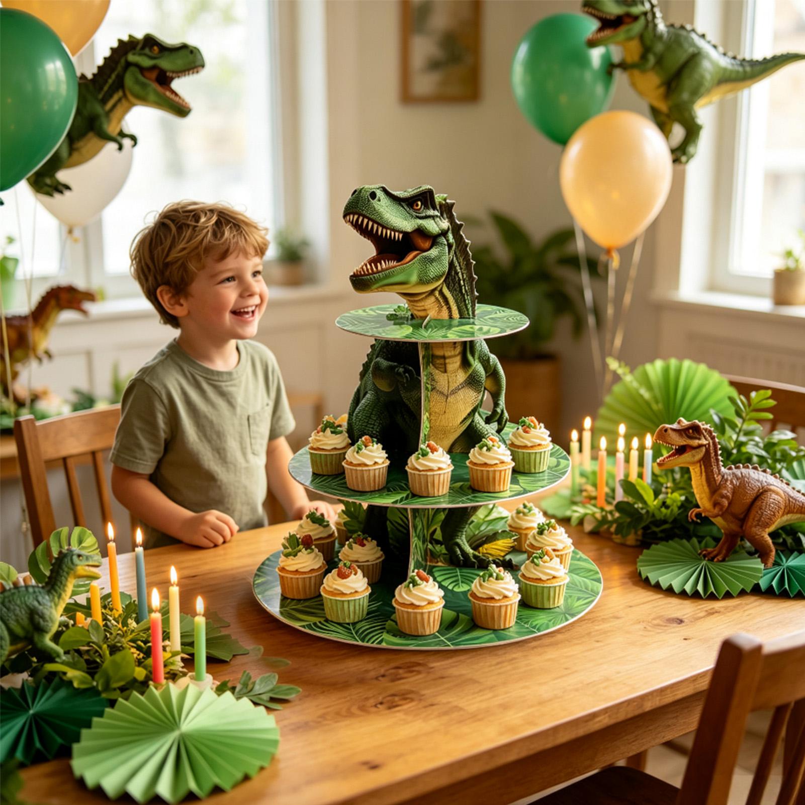 Cupcake Stand 3 Tiers Dinosaur - огляд і ціна Cupcake Stand Tier