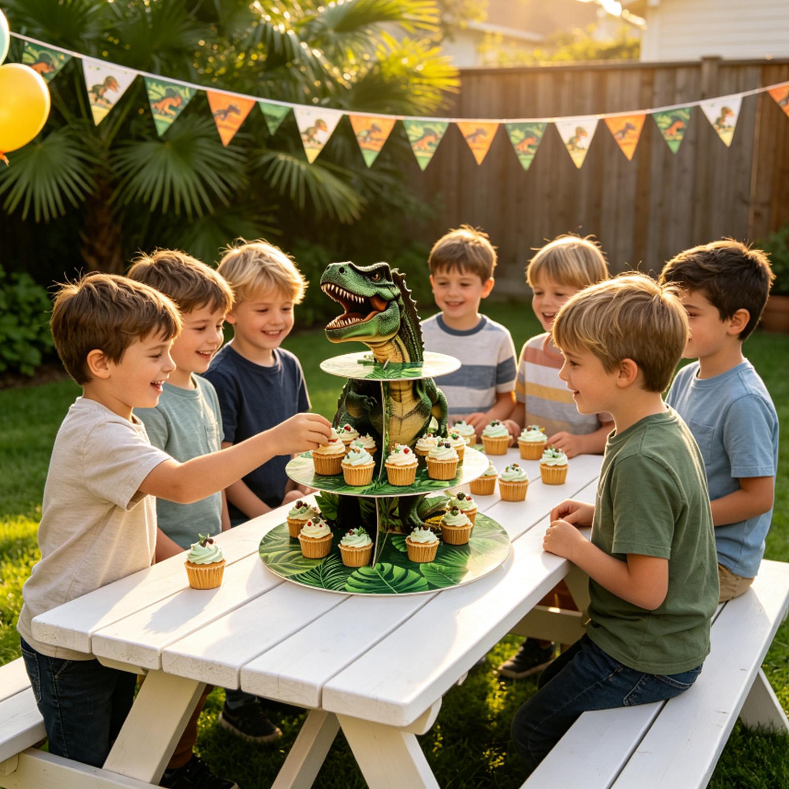 Cupcake Stand 3 Tiers Dinosaur - огляд і ціна Cupcake Stand Tier
