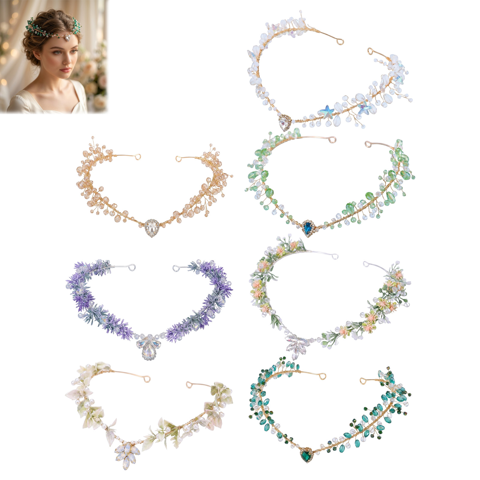 Bridal Hairband Triangular Cry - огляд і ціна Event Party
