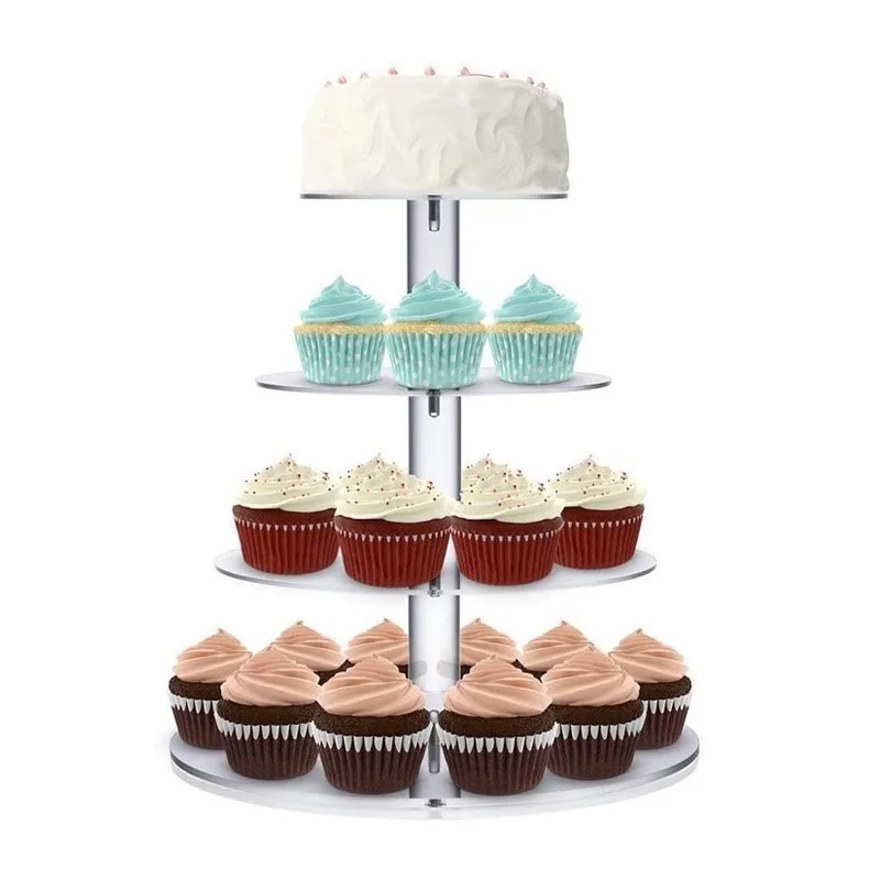 Clear Acrylic 3-5 Tier Cupcake - огляд і ціна Cupcake Stand Tier