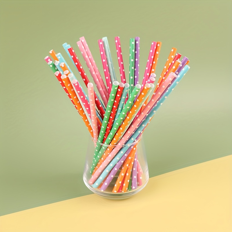 100pcs colorful disposable pap - огляд і ціна Paper Straw Color