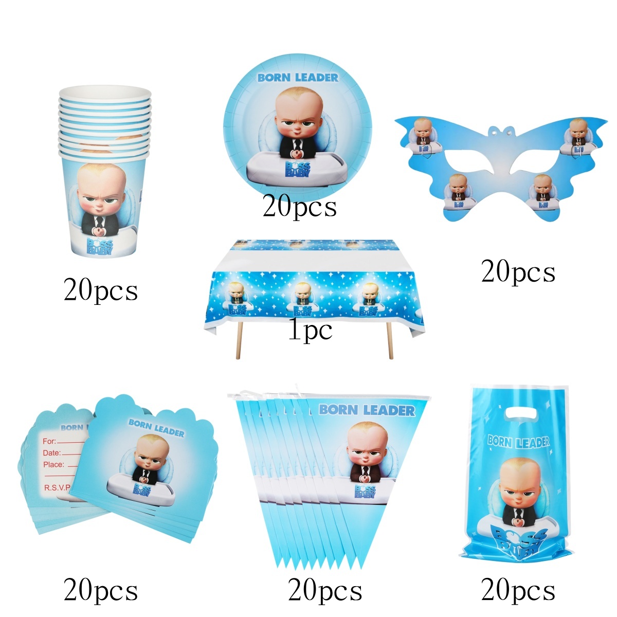 Cute Little Boss Party Supplie - огляд і ціна Table Cloth Disposable