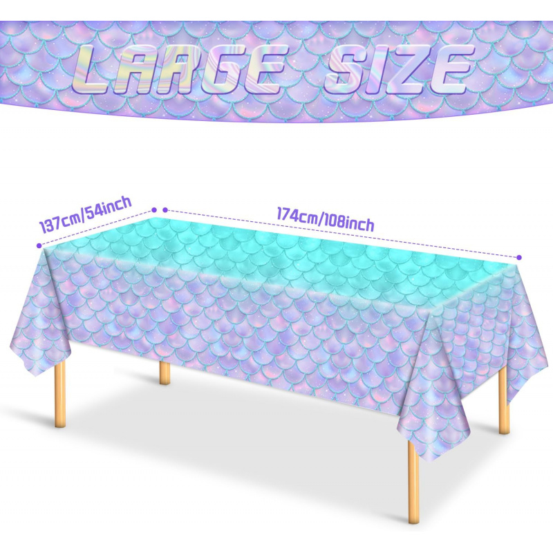 Mermaid Tablecloth -Mermaid Bi - огляд і ціна Table Cloth Disposable