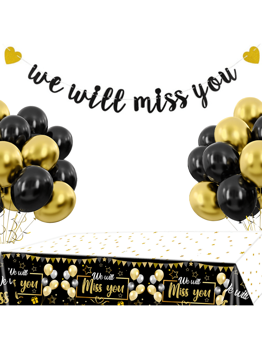 We Will Miss You Banner, Black - огляд і ціна Party Banner Gold