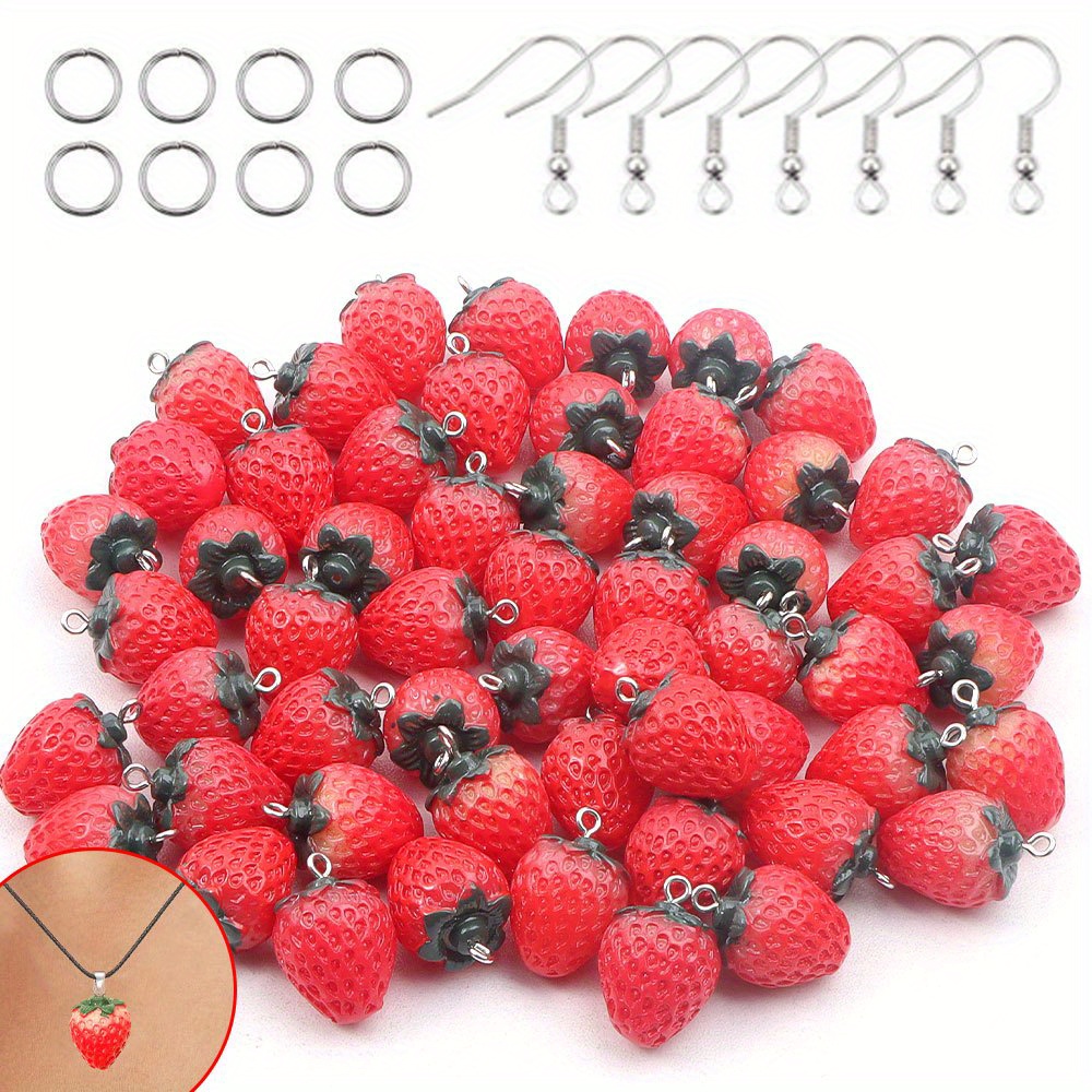 12/27/54pcs Red Resin Strawber - огляд і ціна Event Suppliers