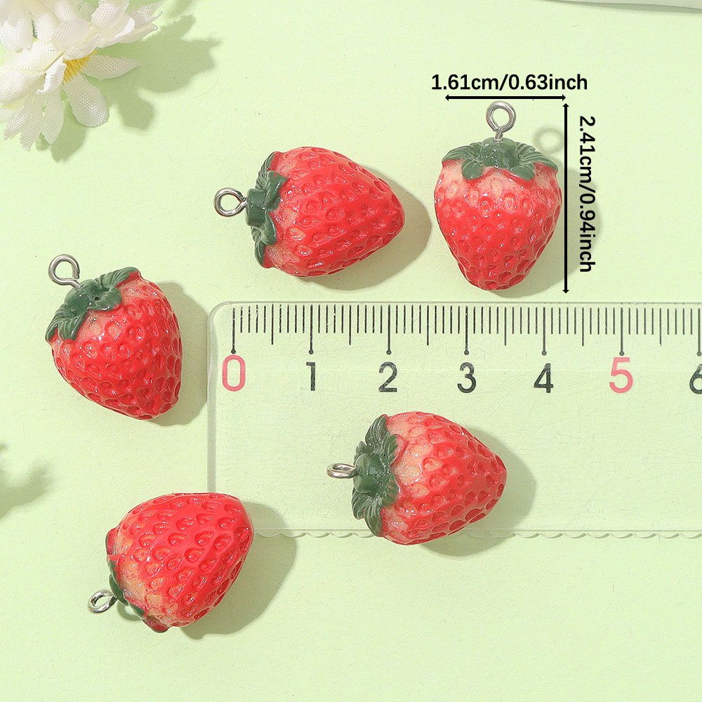 12/27/54pcs Red Resin Strawber - огляд і ціна Event Suppliers
