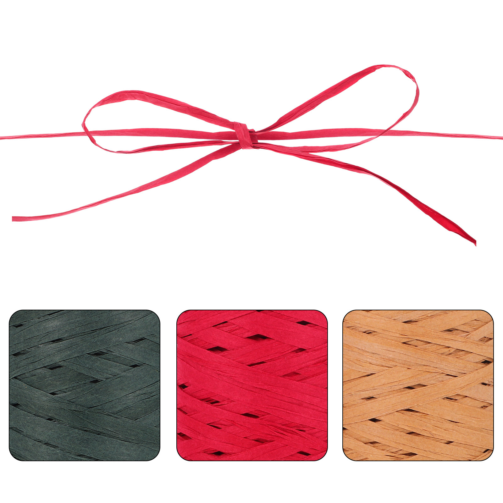 3 Rolls Rustic Raffia Paper Ri - огляд і ціна Papercraft Supply Ribbon