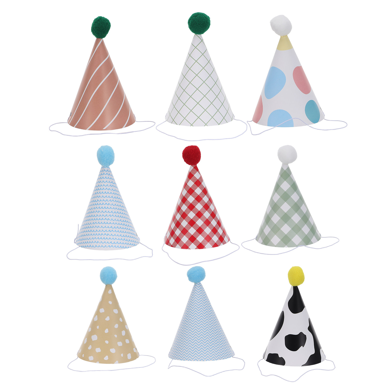 9Pcs Birthday Party Hats Color - огляд і ціна Party Hat Cone