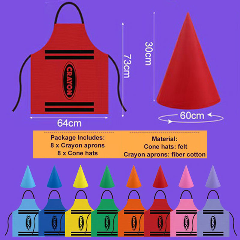 Colorful Crayon Themed Gnome S - огляд і ціна Party Hat Cone