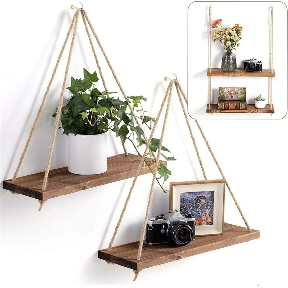 1pc Wood Hanging Shelve Swing  - огляд і ціна Flower Wall Panel