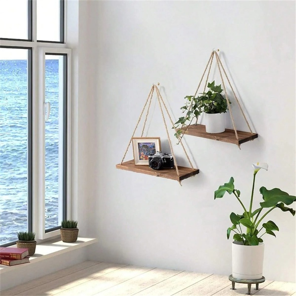 1pc Wood Hanging Shelve Swing  - огляд і ціна Flower Wall Panel