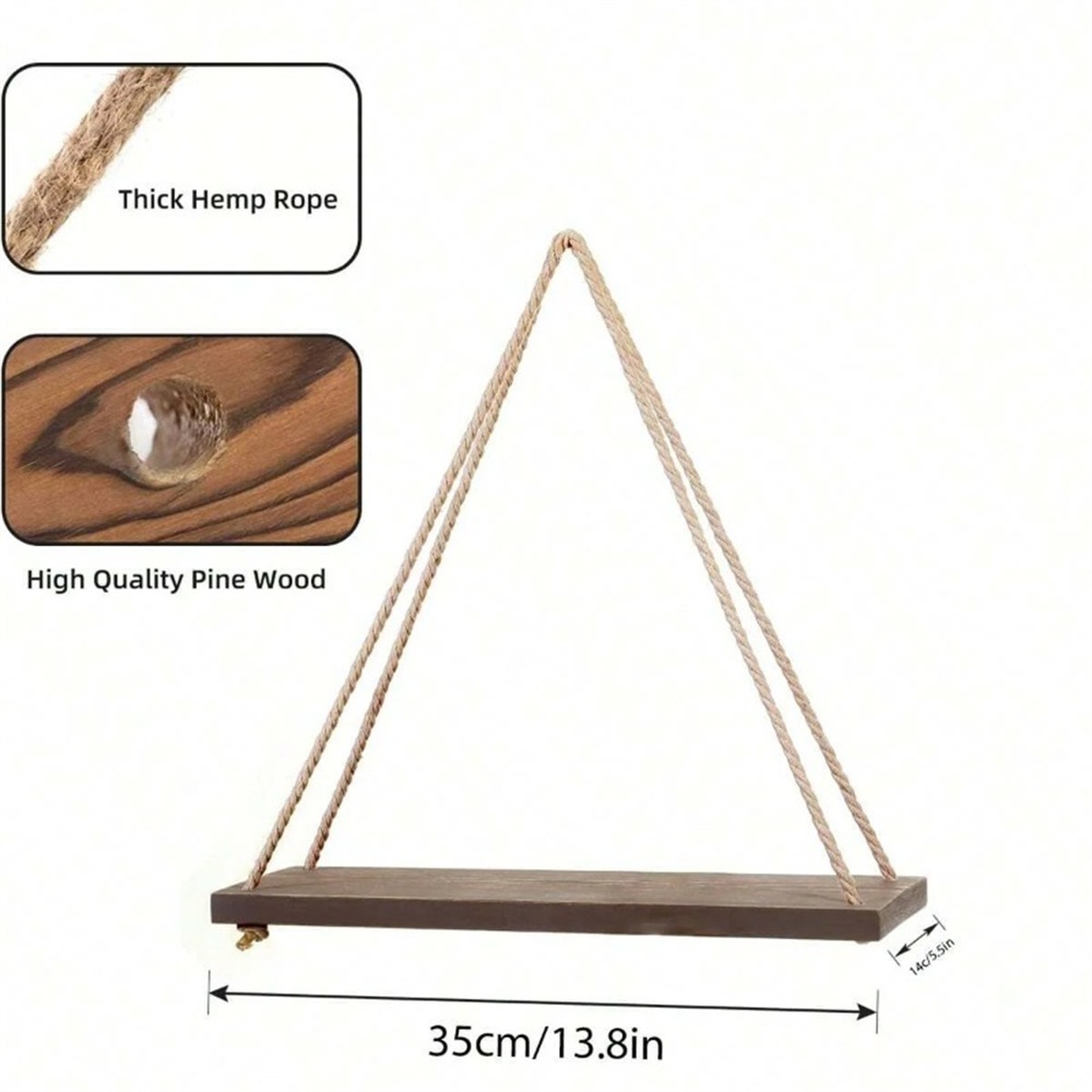 1pc Wood Hanging Shelve Swing  - огляд і ціна Flower Wall Panel