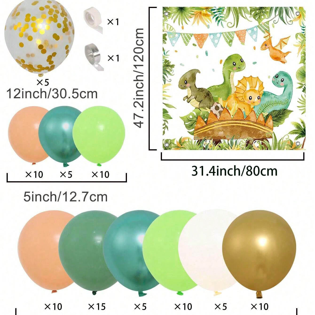 Dinosaur Balloon Set Arch for  - огляд і ціна Balloon Arch Kit