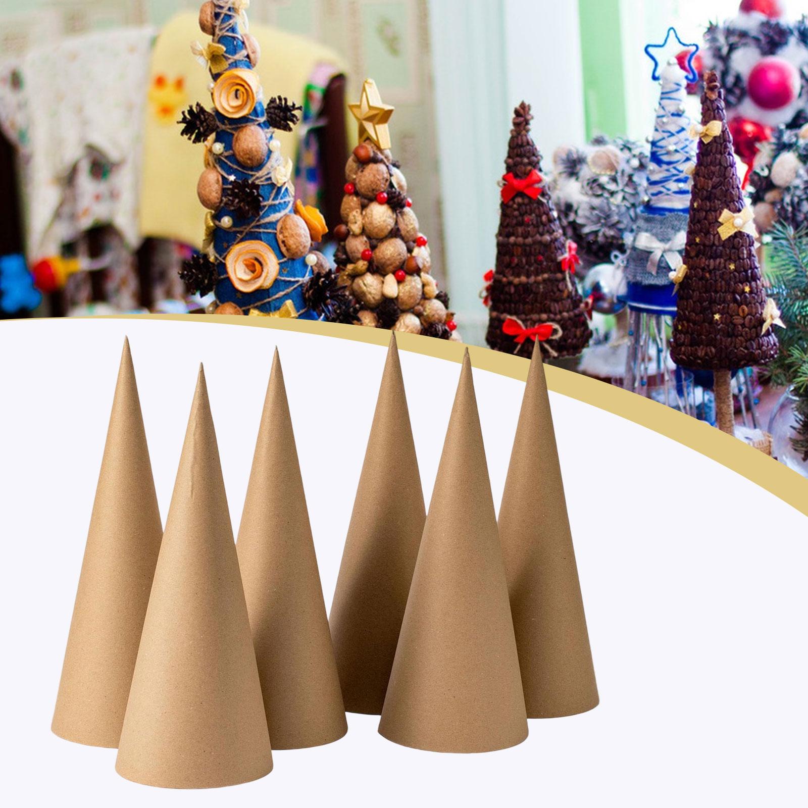 6Pcs Kraft Paper Mache Cones,C - огляд і ціна Party Hat Cone
