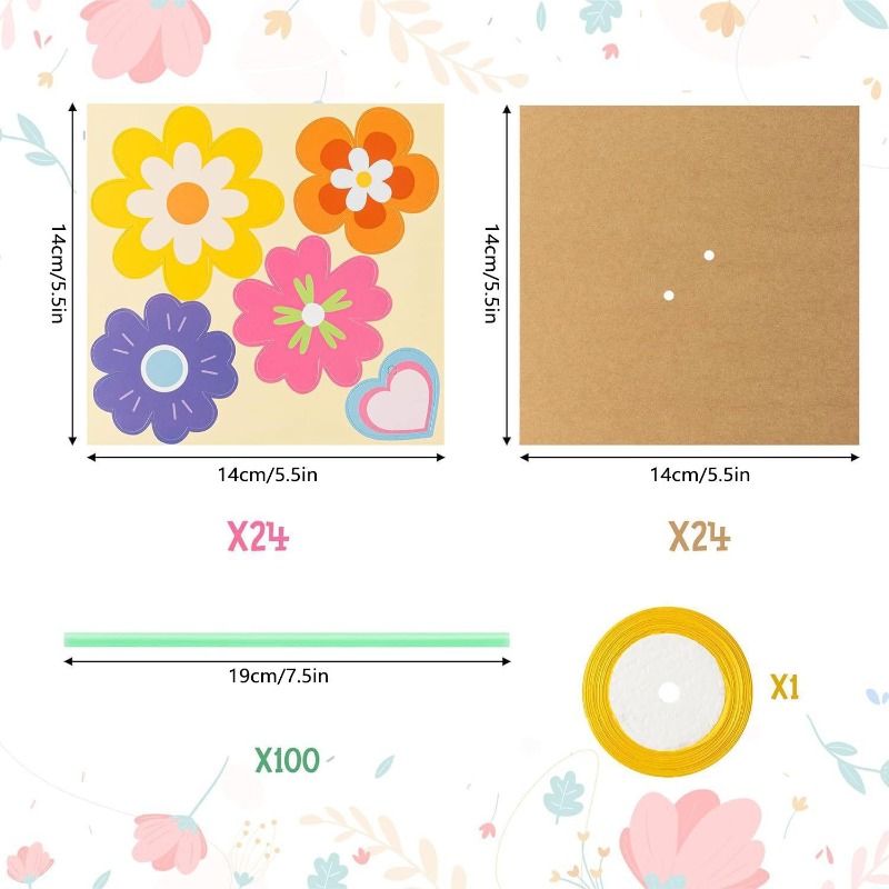 100Pcs DIY Flower Bouquet Kit  - огляд і ціна Papercraft Supply Ribbon