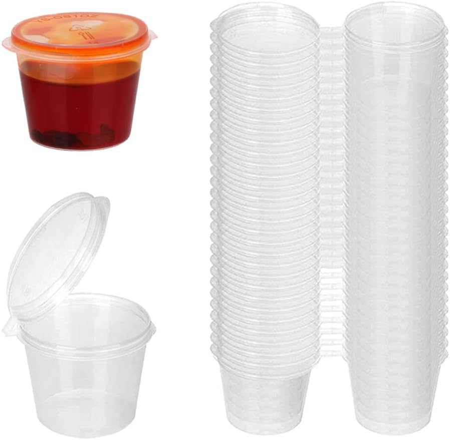 Disposable Clear Plastic Sauce - огляд і ціна Plastic Cup 50Pcs