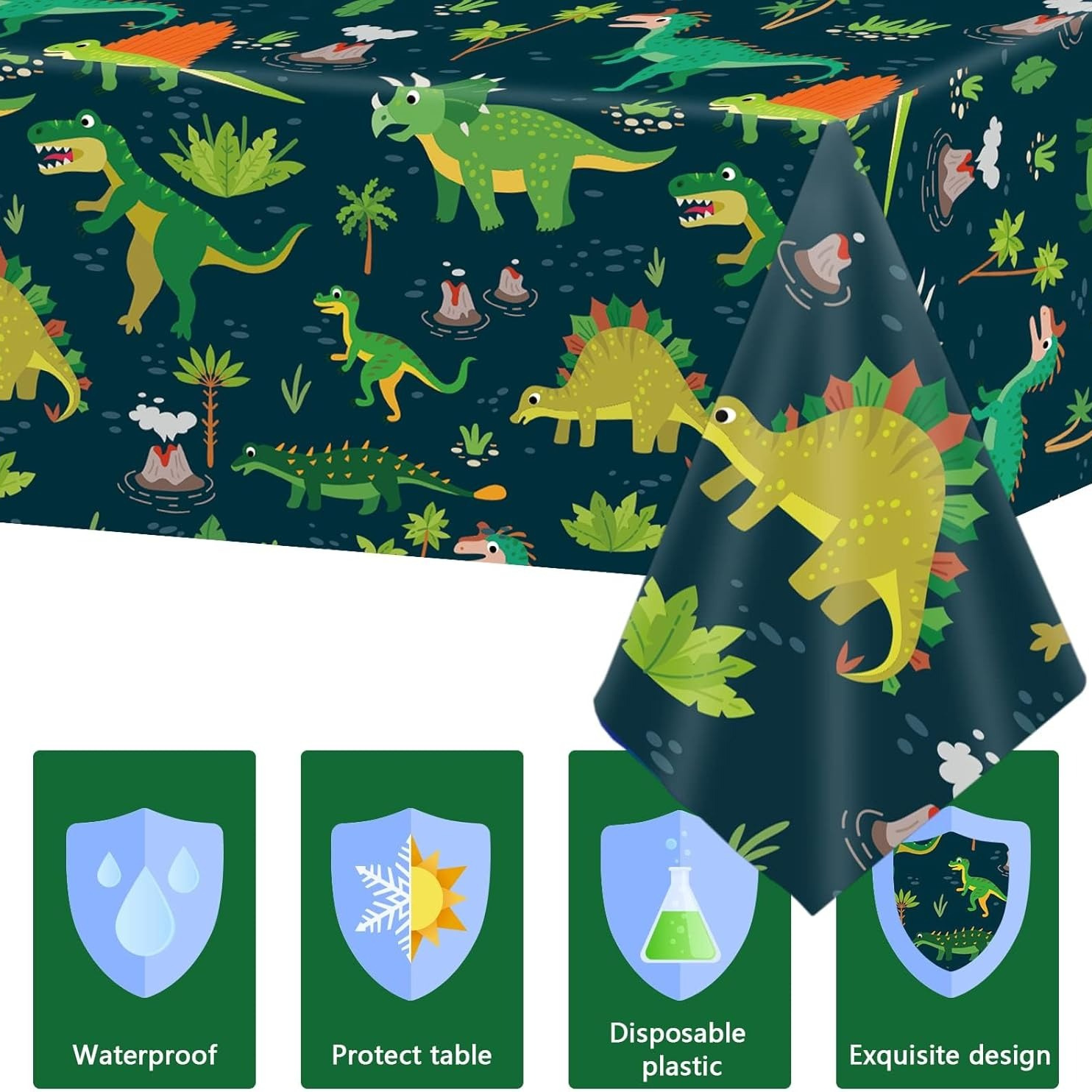 Dinosaur Tablecloth Disposable - огляд і ціна Table Cloth Disposable