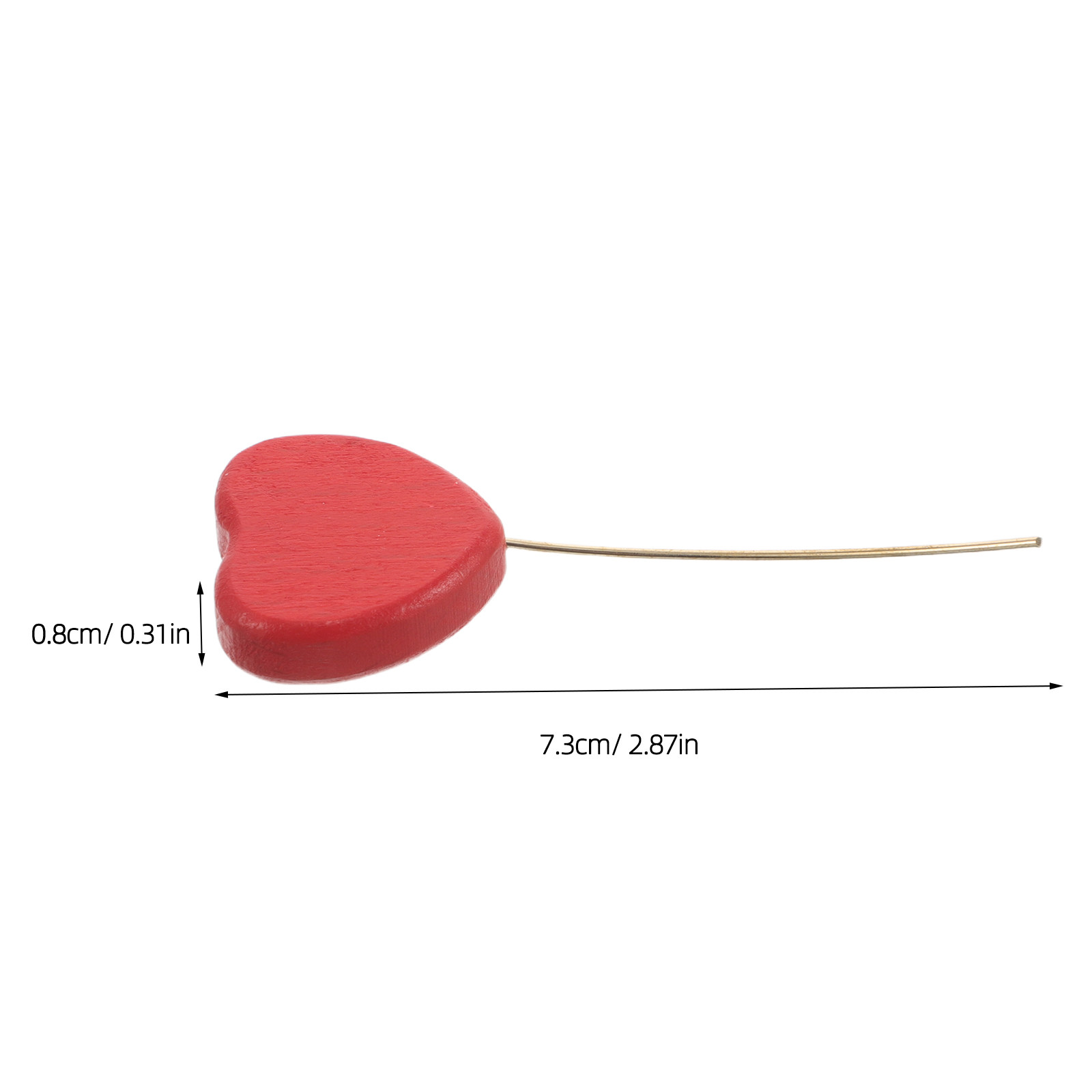 6Pcs Wooden Heart Picks Heart  - огляд і ціна Centerpiece Stick