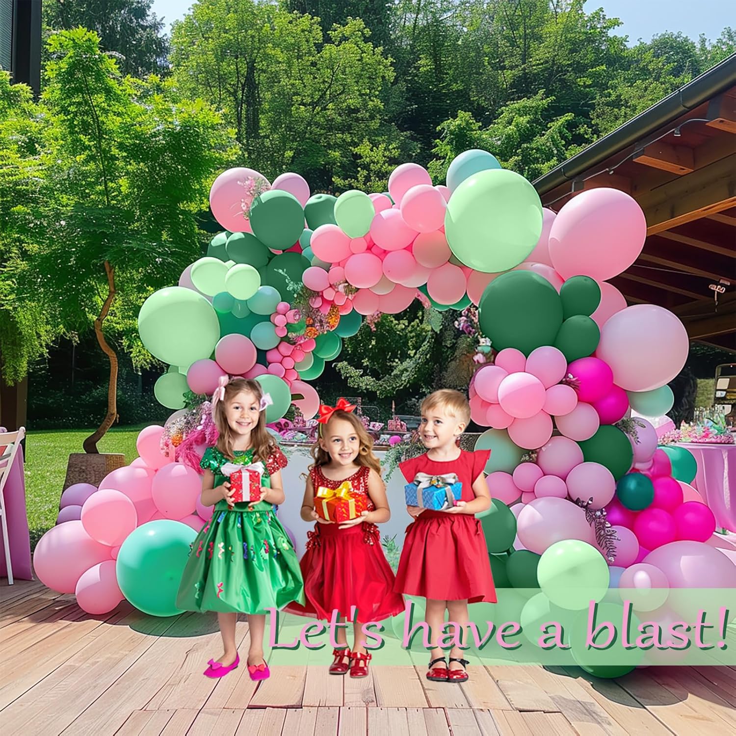 107Pcs Hot Pink Green Balloons - огляд і ціна Balloon Arch Kit