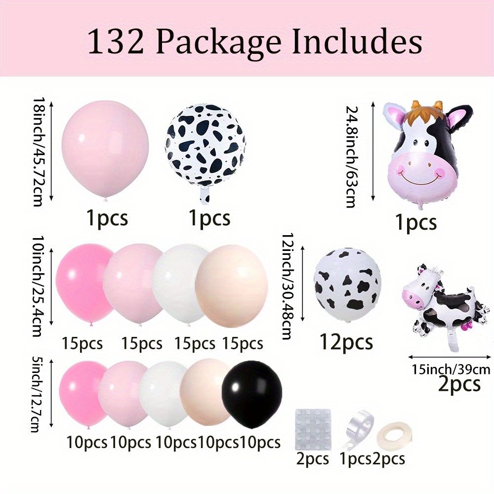 132PCS Cow Balloon Wreath Arch - огляд і ціна Balloon Arch Kit