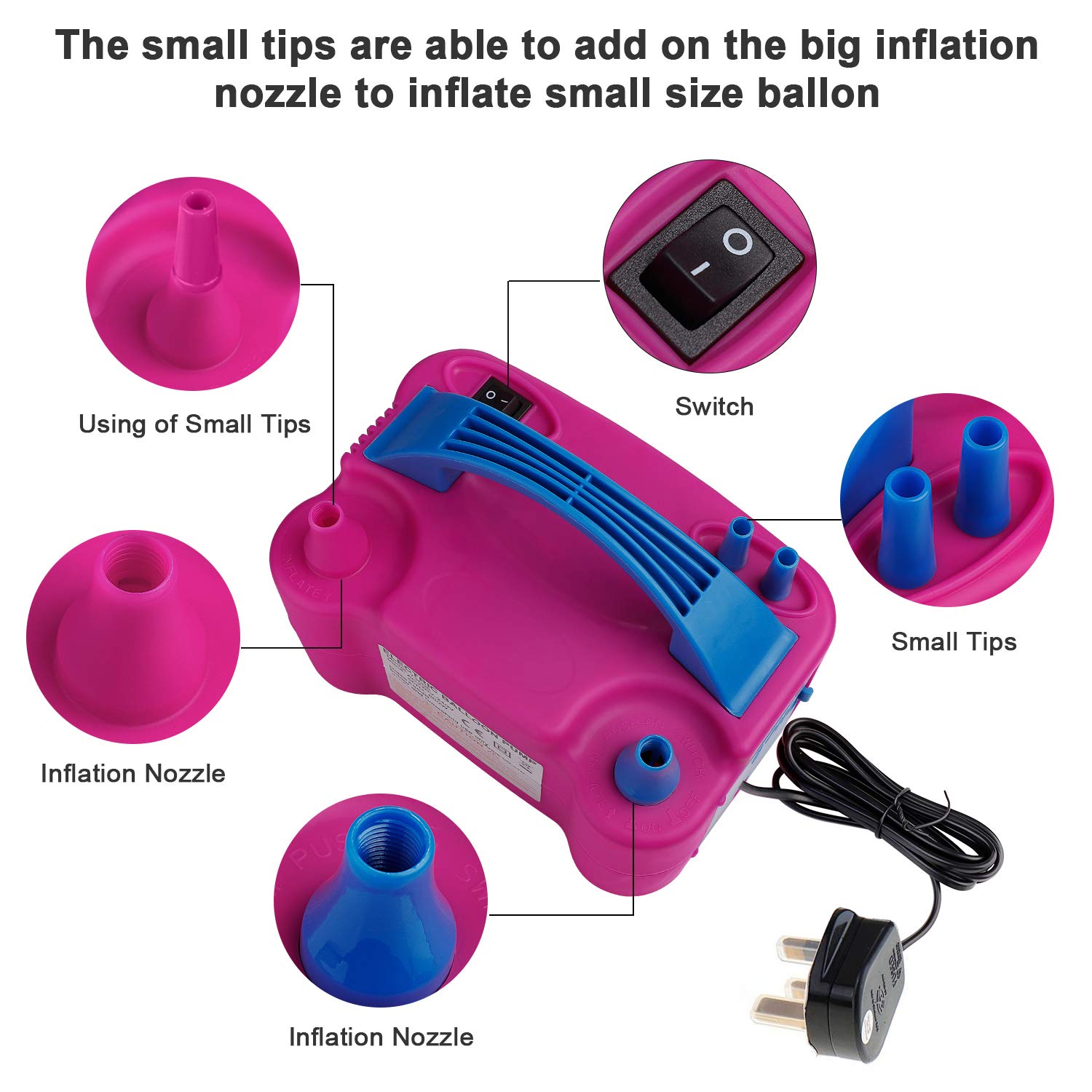 Portable Electric Balloon Blow - огляд і ціна Balloon Pump Hand